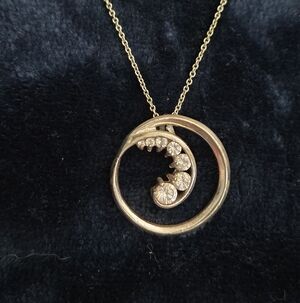 Elegant Silver Moon Crystal Pendant Necklace